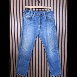 Levis 502 Taper Jeans 32 x 30 Mens Blue Premium Denim Stretch